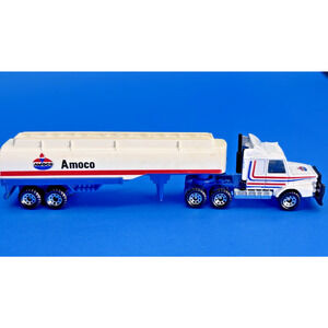 Vtg MATCHBOX Convoy Scania T142 HO Scale Diecast AMOCO Semi Truck & Petro Tanker